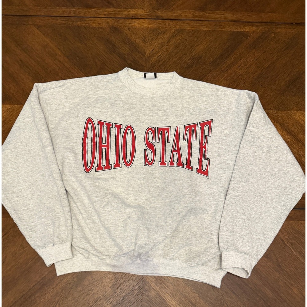 Vintage Galt Sand Ohio State Buckeyes Sweatshirt Gray Made in USA Go Bucks XL